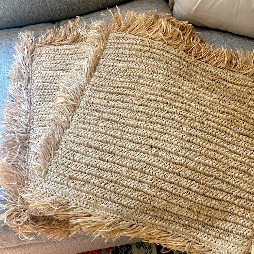 Natural Woven Accent Pillow